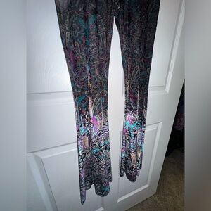 Warrior within design velvet flare pants